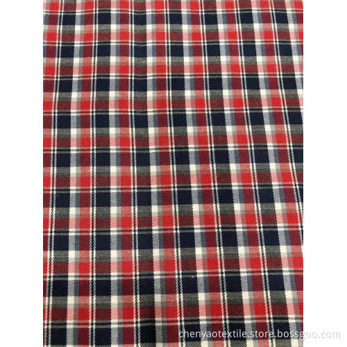T/C(48%Cotton52%Polyester)Twill Yarn-dyed Plaid Fabric